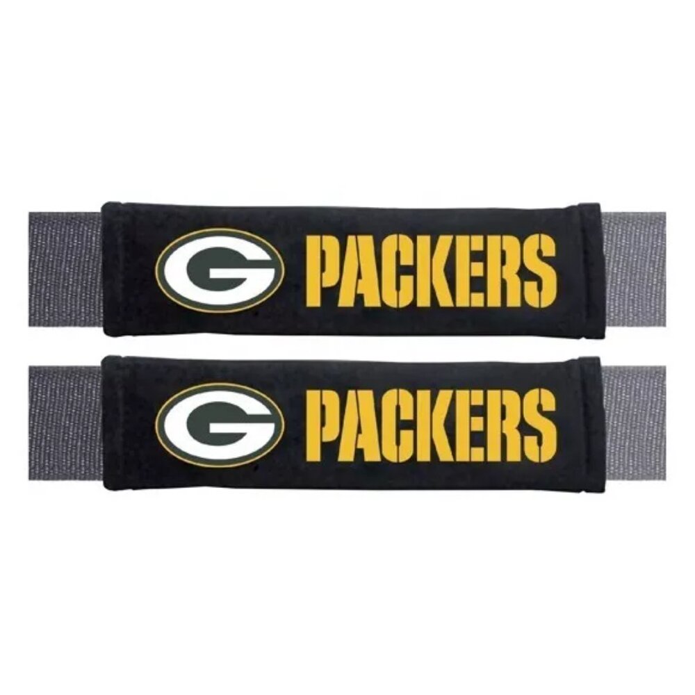 🏈🆕 GREEN BAY PACKERS SEATBELT SHOULDER PADS - 2 PACK - UNISEX